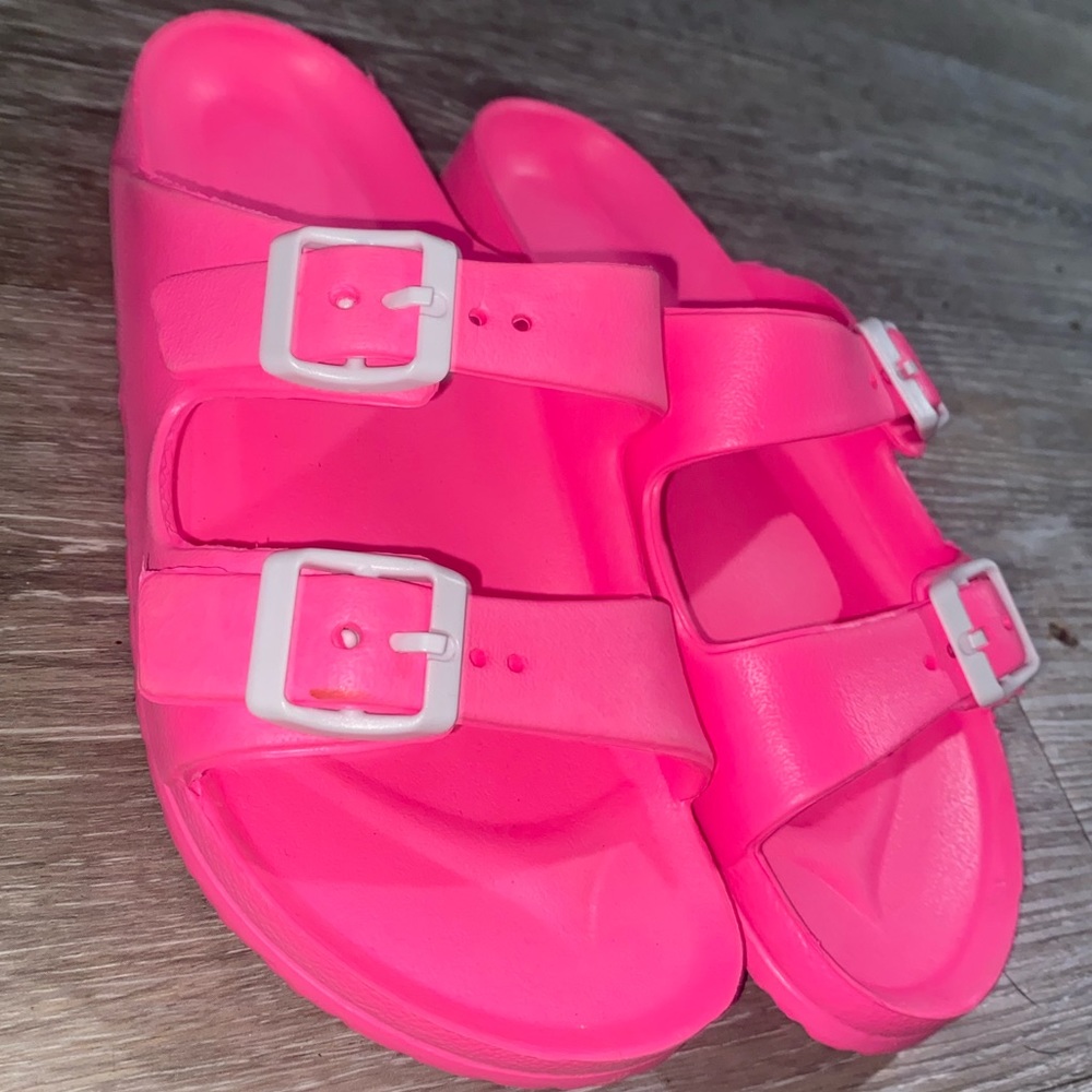 Hot pink sandals